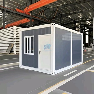 Conteneur modulaire plat de 20 pieds, maison préfabriquée, cabine, entrepôt, garage, dortoir pour travailleurs, bureau mobile - Product Image 2