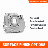 Fabricant de pièces en aluminium moulé sous pression ADC12, couvercle de carter de moteur de pompe à eau pour générateur 148F LC148F LC2300i OEM