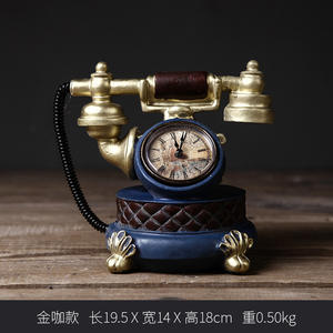 Modelo de teléfono de resina vintage creativo para sala de estar, vitrina de vino, decoración artesanal, estatua retro para teléfono, adornos de escritorio - Product Image 2