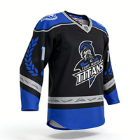 Jersey Hoki Es Tim Baru Tonton Factory, Custom Internasional, Bolak-Balik, Bordir Tackle Twill, Logo Sublimasi, Nama Tim