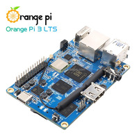 Carte d'ordinateur Orange Pi 3 LTS 2G/8G EMMC AllWinner H6 SoC Open Source Android 9.0/ Ubuntu/ Debian OS Kits de modules électroniques