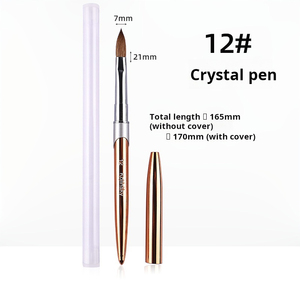 แปรงอะคริลิคสำหรับต่อเล็บ Kolinsky Hair Crystal Armor Extension Pen แปรงทำเล็บมืออาชีพสำหรับร้านทำเล็บ แปรงสำหรับตกแต่งเล็บด้วยผงอะคริลิค - Product Image 5