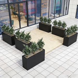 Grand bac à <span class=keywords><strong>plantes</strong></span> rectangulaire en métal <span class=keywords><strong>pour</strong></span> extérieur, <span class=keywords><strong>pot</strong></span> de fleurs en acier inoxydable, jardinière de séparation <span class=keywords><strong>pour</strong></span> aménagement paysager, jardin et maison, écologique - Product Image 5