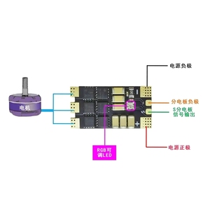 Hakrc BLS 20A Fa blheli-S Dshot150/300/600 2-5S ไร้แปรง ESC มีไฟ LED RGB ในตัวสำหรับโดรนแข่งขัน - Product Image 4