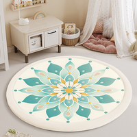 Nouveau tapis de sol pour bébé en forme personnalisée, motif floral, rembourrage en mousse à mémoire de forme épaisse, en velours corail, fabriqué à la machine, avec dos antidérapant