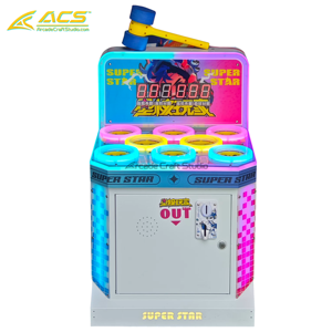 เครื่องเกมตีหนูหยอดเหรียญ ACS Source Factory รุ่น Hammer Hit Arcade Game Machine ทำจากโลหะ รับประกัน 1 ปี สนุกสนาน <span class=keywords><strong>ภาษา</strong></span>อังกฤษ เหมาะสำหรับเด็ก - Product Image 1