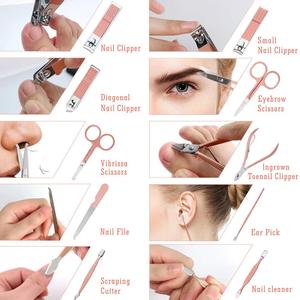 Hot Bán Biểu Tượng Tùy Chỉnh 18Pcs Móng Chân Công Cụ Thép Không Gỉ Nail Clipper Set Làm Móng Tay Kit Nail Nguồn Cung Cấp Với <span class=keywords><strong>PU</strong></span> Trường Hợp - Product Image 3