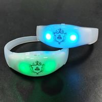 Bracelet en silicone LED RGB clignotant à la mode, activé par la musique, idéal pour les concerts d'Halloween