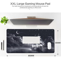 Grand tapis de souris de jeu pour voilier nautique personnalisable Tapis d'écriture pour clavier étendu avec base en caoutchouc antidérapante Tapis de souris