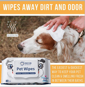 ทิ้งนอนวูฟเวนแอลกอฮอล์ฟรีสุนัขสัตว์เลี้ยงน้ําตาคราบRemoverผ้าเช็ดทําความสะอาดสัตว์เลี้ยงกําจัดกลิ่นสัตว์เลี้ยงผ้าเช็ดทําความสะอาดเปียกสําหรับอุ้งเท้าร่างกายก้น - Product Image 4