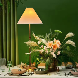 60CM Tall Iron LED <strong>Cordless</strong> Fabric Table <strong>Lamp</strong> Touch Remote Rechargeable Lampshade <strong>Floor</strong> <strong>Lamp</strong> E14 Wedding Events Decorations - Product Image 3
