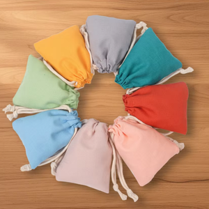Bolsa de Almacenamiento Plegable de Algodón Suave con Cierre de Cordón, Minimalista, de Alta Calidad, Personalizable, Directo de Fábrica, para Joyería - Product Image 1