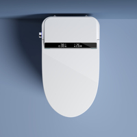 Kloset Pintar Keramik Sensor Cerdas, Terpasang di Lantai, Monarch Smart Elongated P-trap, Dudukan Berpemanas