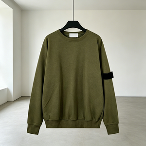 Nouveau style 2026 – Pull en maille décontracté et extensible en coton noir pour <span class=keywords><strong>homme</strong></span>, coupe oversize, motif île - Product Image 5