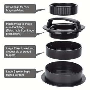 Lot de 1 machine à hamburgers antiadhésive pour la cuisine, idéale pour la viande, les fromages et les légumes - Product Image 5