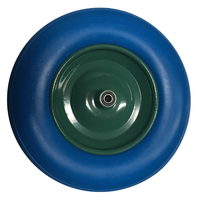 Pneu de brouette en mousse PU 4.00-8, pneu plein sans chambre à air de 16 pouces et roue pour épandeur de semences, chariot de jardin, chariot, chariot à roulettes