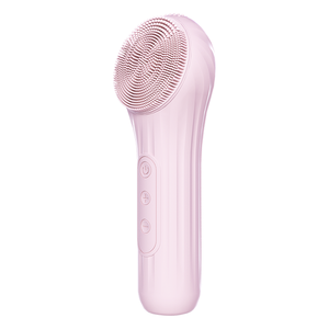 <b>Heated</b> Sonic Facial Cleansing <b>Brush</b> ABS Food Grade Silicone 6 Speed Adjustable Face Massager CE FCC RoHS - Product Image 3