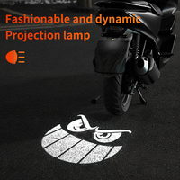 Clignotant universel pour moto RGB Light Devil Eye Projector + feu arrière stroboscopique + lampe témoin au sol + éclairage de plaque d'immatriculation