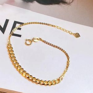 Xinfly High Quality Pure Trendy Au750 <b>Adjustable</b> 18K Gold Cuban <b>Bracelet</b> - Product Image 1