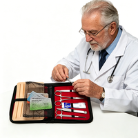 Mannequin de dissection en acier inoxydable et silicone pour étudiants en sciences médicales, kit d'entraînement à la chirurgie et à la suture, B5750 Healer