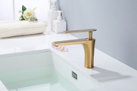 Robinet de lavabo moderne chromé de qualité professionnelle, en laiton robuste, avec cartouche céramique, monotrou, à poser sur comptoir, pour hôtels et écoles