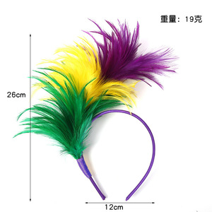 Diadema con Plumas DAMAI, Accesorio para el Cabello para Mujer, para Carnaval, Halloween, Bodas, San Valentín, Año Nuevo y Fiestas - Product Image 5