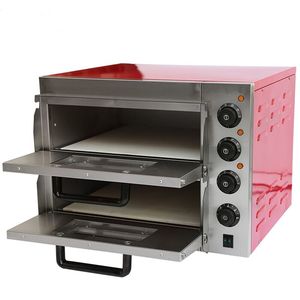 Commerciale A Due Piani di Cottura <span class=keywords><strong>Forno</strong></span> di Colore <span class=keywords><strong>Rosso</strong></span> <span class=keywords><strong>Forno</strong></span> Elettrico Per Pizza - Product Image 2