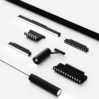 Spot LED COB suspendu de style nordique pour magasin et hôtel, spot linéaire encastré, système de rail magnétique intelligent pour éclairage LED sur rail