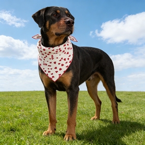 مريلة حيوانات أليفة تحت عنوان عيد الحب. مريلة قماشية جميلة وناعمة ولطيفة لأصدقائك من الفرو. - Product Image 3