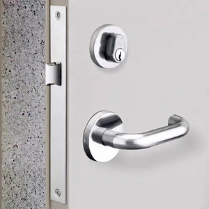 Fire Door <b>Lock</b> Set Stainless Steel Single Tongue Security Door Handle Complete Kit - Product Image 1