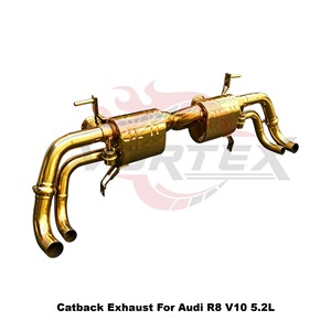 Vortex Luxury Gold-Plated Stainless Steel <b>Exhaust</b> System For Audi R8 V10 5.2L 2018-2023 Bespoke Tuning - Product Image 2