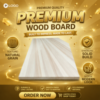 Tablero de Álamo de Precisión con Cantos Encolados, Tolerancia Ajustada, Superficie Lijada Suave, Panel para Muebles de Tamaño Personalizado