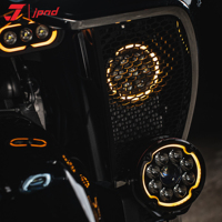 Feux auxiliaires de moto JPAD RT6Pro LED 6 couleurs, halo lumineux double, super lumineux 90W pour Great Wall Soul S2000