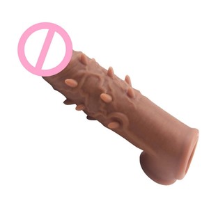 Penis Extender für Männer Sex Spike <span class=keywords><strong>Pussy</strong></span> Stimulation Dildo Extension Cover für Dildo Longer Thicker Penis Extension Sleeve - Product Image 2