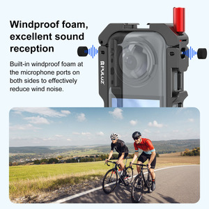 PULUZ Cage de protection légère en alliage d'aluminium pour Insta360 X5 avec cache-objectif, double support griffe froide et base magnétique - Product Image 5