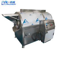 Machine de torréfaction commerciale à chauffage uniforme pour soja, maïs, fruits, blé, en acier inoxydable 304, automatique avec moteur pour le traitement des noix, des graines et des céréales