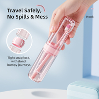 Ensemble de voyage de luxe 2-en-1 professionnel de sept pièces, écologique, avec gobelet de toilette, en PC haute pureté, design translucide, pour les professionnels