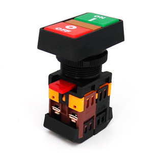 Bouton poussoir double position PPBB-30N, carré 30 mm avec voyant lumineux, 1NO1NC, borne à vis, IP40 - Product Image 2