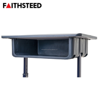 Ensemble de bureau et chaise d'école réglables en hauteur, robuste, avec structure en acier durable, table d'étude pour élèves du primaire