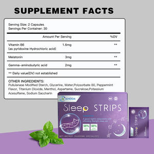 Produits de sommeil personnalisables, film mince en papier, acide gamma-aminobutyrique, bande de sommeil à la mélatonine pour un sommeil profond - Product Image 2
