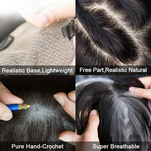 Swanee热卖8x12cm厘米丝绸基人发假发发夹，刘海雷米发夹，适合女性 - Product Image 6