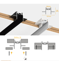 Projecteurs LED COB linéaires en aluminium 3000K 4000K 5700K pour automatisation domestique, éclairage d'ambiance, bureaux et bâtiments, IRC 95, montage en surface