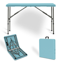 GARIDA Table pliante d'extérieur en HDPE Table de jardin pliable 4/6/8ft Tables en plastique blanc pour événements GCFT-008 de fête