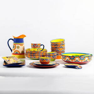 Juego de Vajilla de Cerámica de Gran Tamaño Estilo Tunecino, Tazones Pintados a Mano para la Cena, para el Hogar - Product Image 5