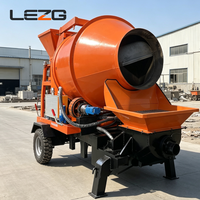 Pompe à béton diesel, pompe à béton sur roues pour le coulage de structures secondaires