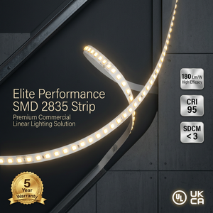 Bande lumineuse LED haute efficacité 200Lm/W 24V SMD 2835 Ra95 144LEDs/m, flexible, pour projets hôteliers de luxe - Product Image 1