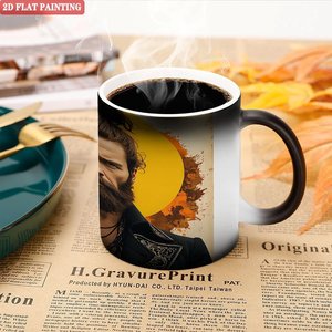 Mug à sublimation vierge 11oz en céramique noire givrée, activable par la chaleur, pour impression de design personnalisé - Product Image 5