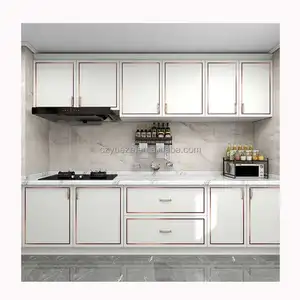 厨房橱柜用柔性剥离和粘贴不锈钢黄铜封边装饰墙模制铝装饰