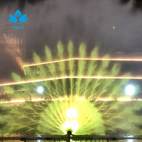 Magnifique Fontaine Multimédia Extérieure avec Spectacle d'Eau, Musique, Laser et Écran de Projection Nocturne Coloré pour Projet de Tourisme Culturel