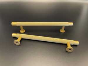 Poignée ronde en acier doré pour meubles - Product Image 4